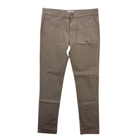 COS Chino Pants Men’s 34R Beige‎ Slim Fit Flat Front Cotton Stretch Trouser - Picture 1 of 13